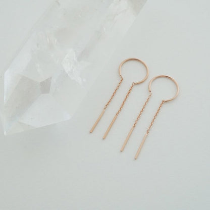 Threader Drop Bar Earrings