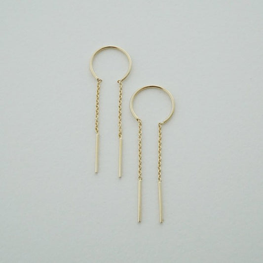 Threader Drop Bar Earrings