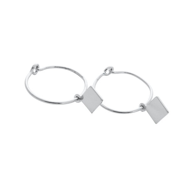 Magic Charm Diamond Hoops