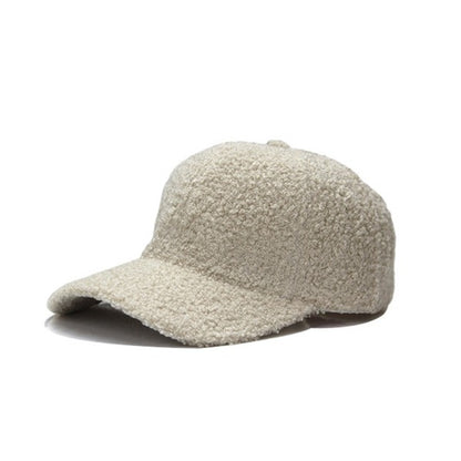 Boucle Sherpa Teddy Bear Knit Ball Cap