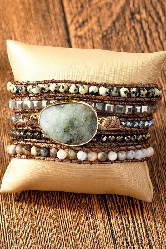 Natural stone boho bracelet