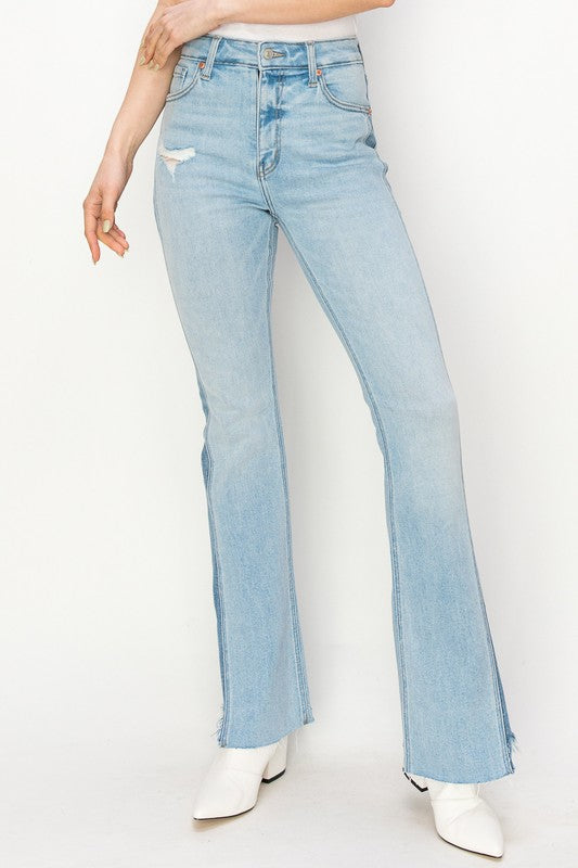 High Rise Boot Cut Two Panel Jeans