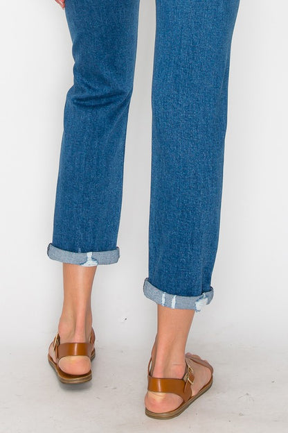 High Rise Tapered Leg Jeans