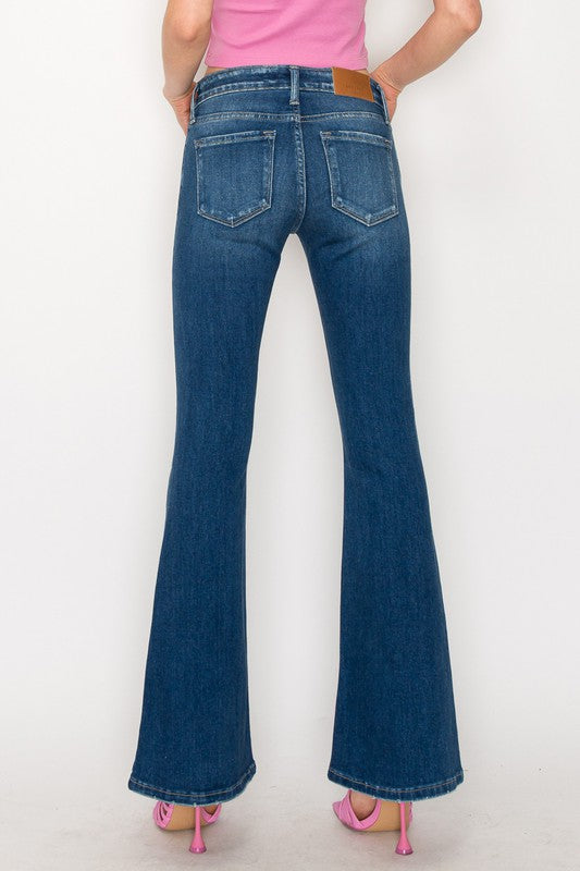 Plus Size Low Rise Vintage Flare Jeans