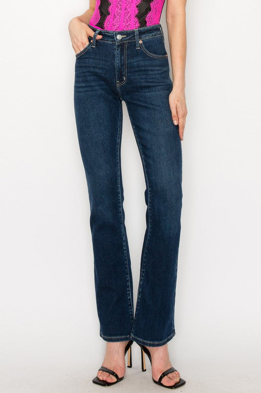 Plus Size High Rise Skinny Bootcut Jeans