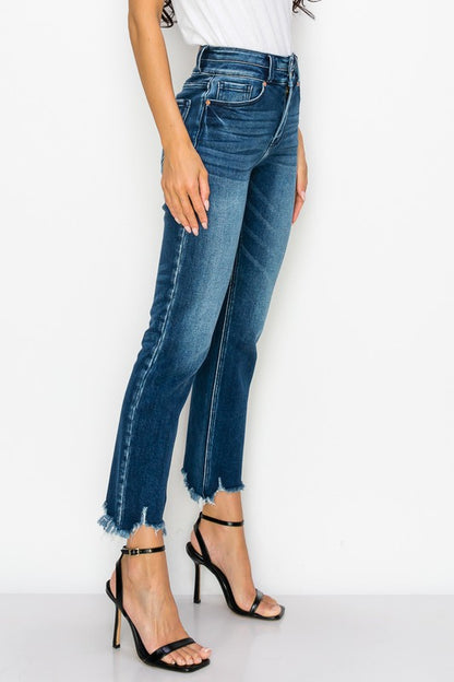 Plus High Rise Double Waist Band Jeans