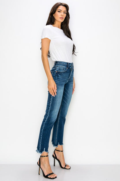 Plus High Rise Double Waist Band Jeans