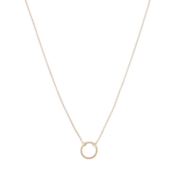 Single Open Circle Necklace