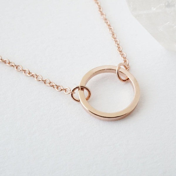 Single Open Circle Necklace