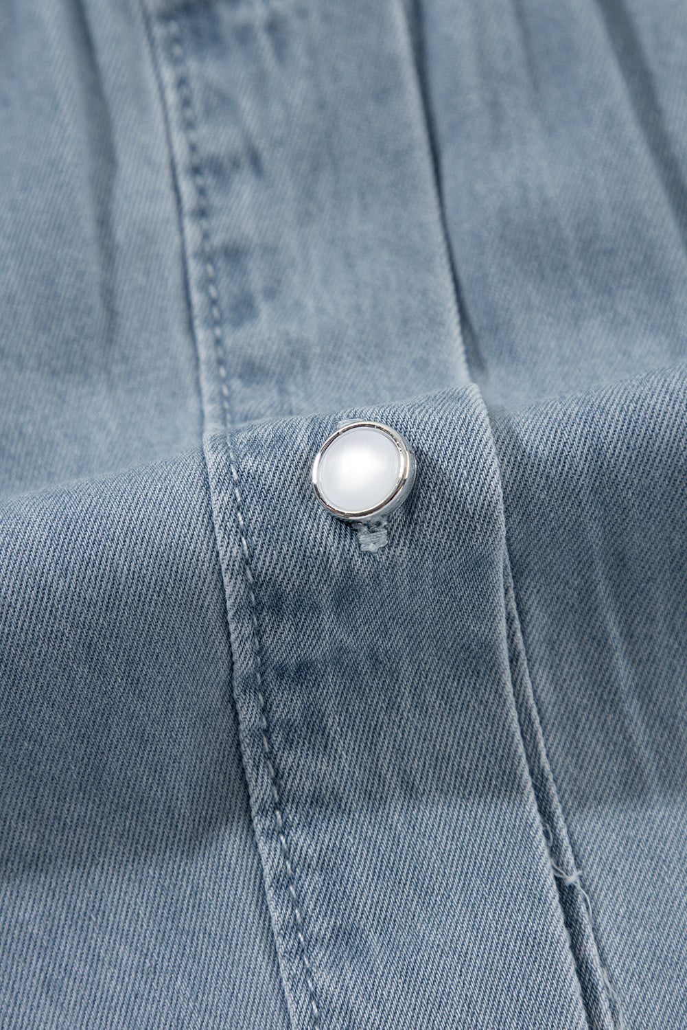 Dusk Blue Turn-down Collar Chambray Shirt