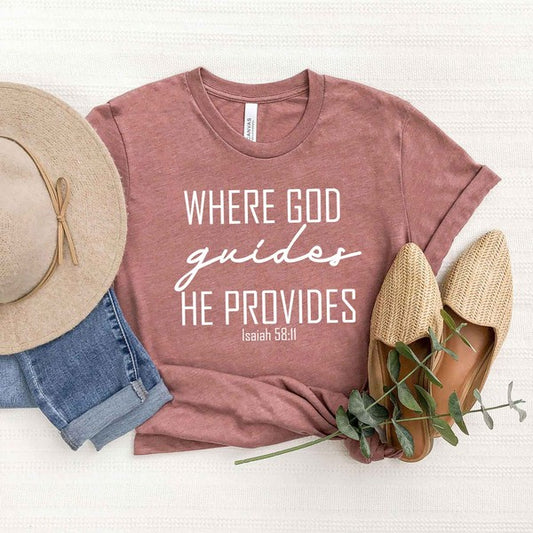 Christian God Provides Short Sleeve Graphic Tee