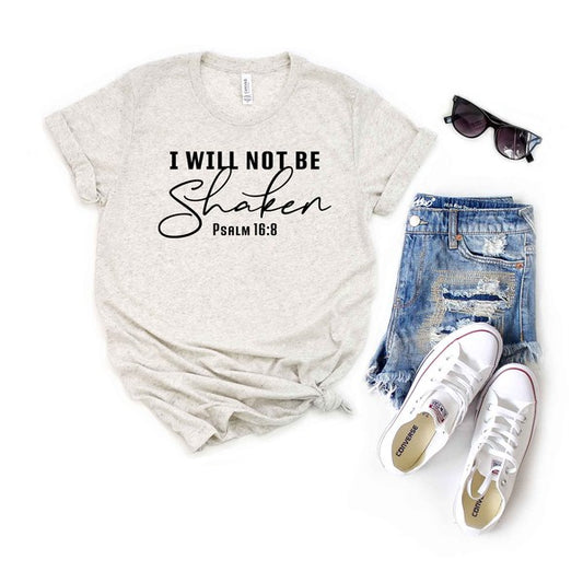 Christian Will Not Be Shaken Short Sleeve Tee