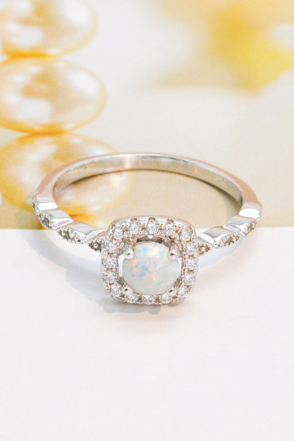 Sterling Silver Inlaid Opal Ring