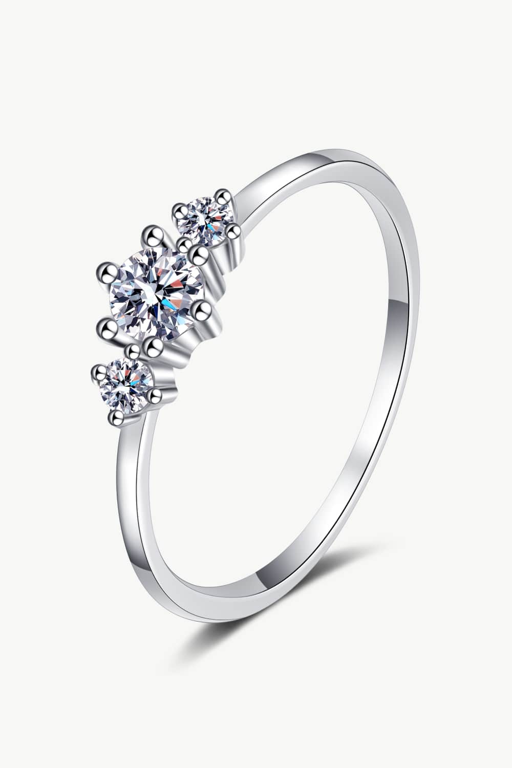 Dream Date Night Moissanite Sterling Silver Ring