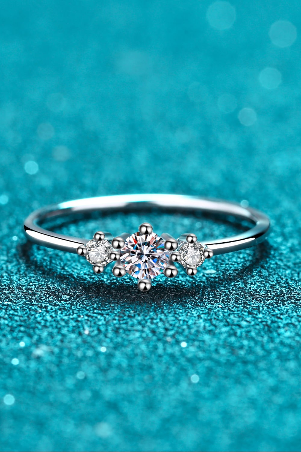 Dream Date Night Moissanite Sterling Silver Ring