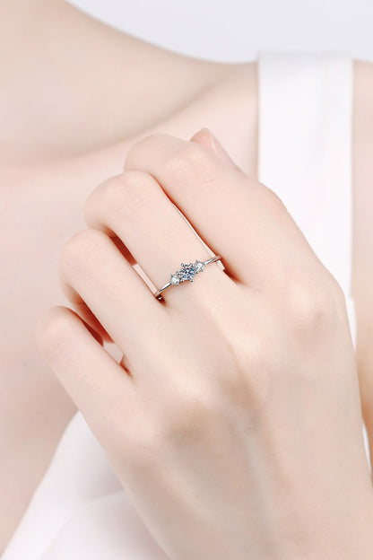 Dream Date Night Moissanite Sterling Silver Ring