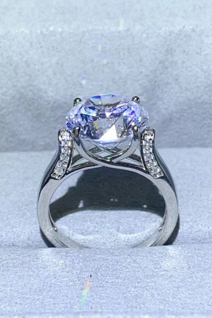 Moissanite Platinum-Plated Ring