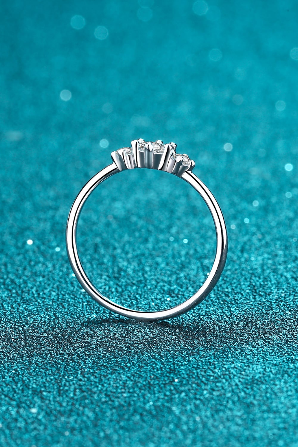 Dream Date Night Moissanite Sterling Silver Ring