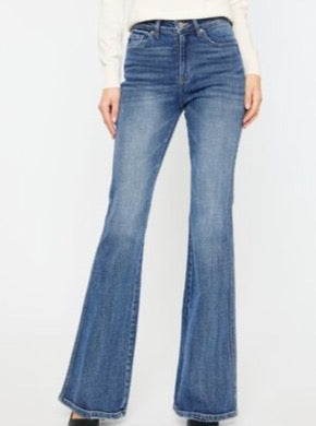 Kancan Cat's Whiskers High Waist Flare Jeans