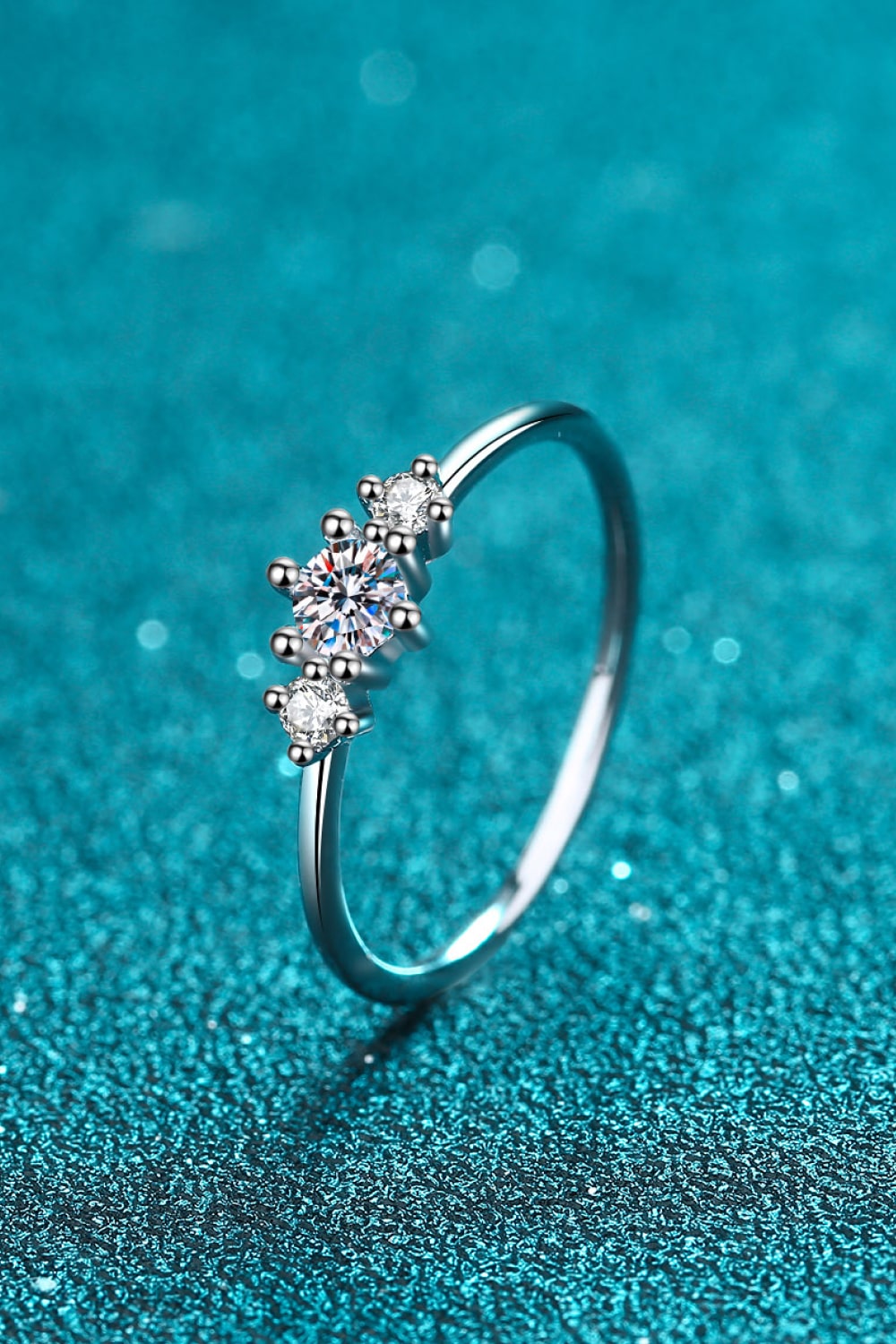 Dream Date Night Moissanite Sterling Silver Ring