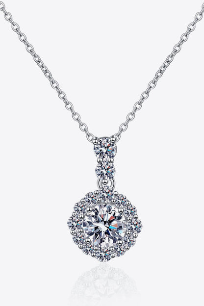 Moissanite 925 Sterling Silver Necklace 1 Carat